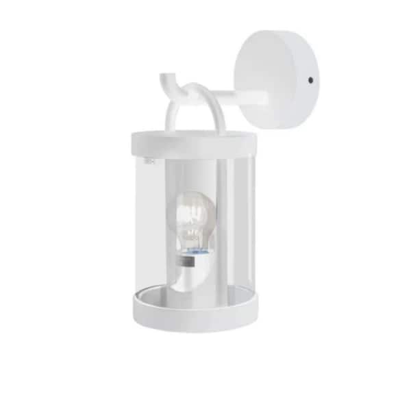 Jushua White Elegant European Design Outdoor Wall Light, Wall Sconce Light Fixture, Mount Hang Lamp 1-Light
