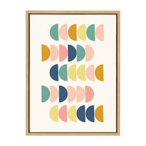 Sylvie "Simple Shapes in Soft Colors" by Apricot Birch Framed Canvas Wall Art 18 in. x 24 in.