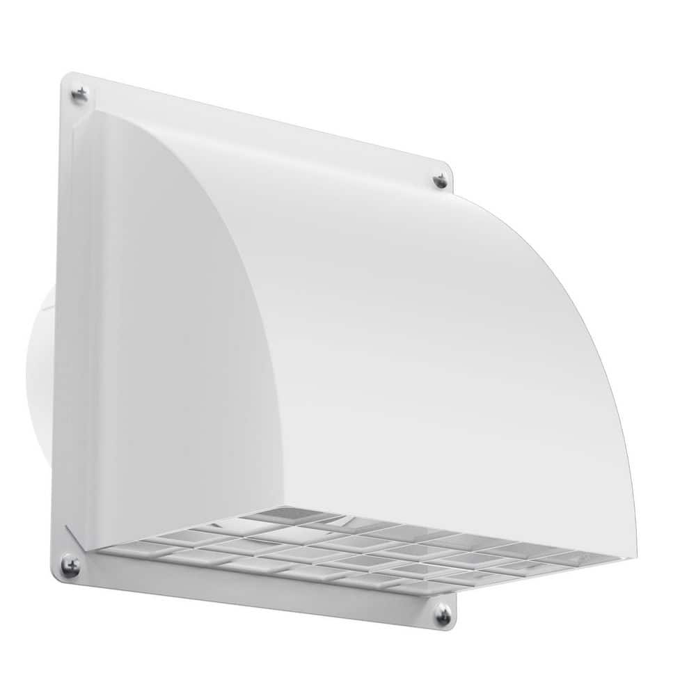 1-Piece Bath Accessory Set in White, 4 in. Dryer Vent Cover Outside with Removable Screen & Cushioned Non-Return Flap price history on PriceWatchPro