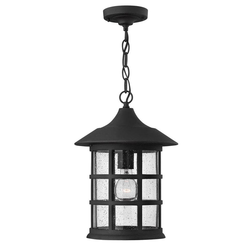 Freeport Black Aluminum 14" LED Outdoor Hanging Lantern