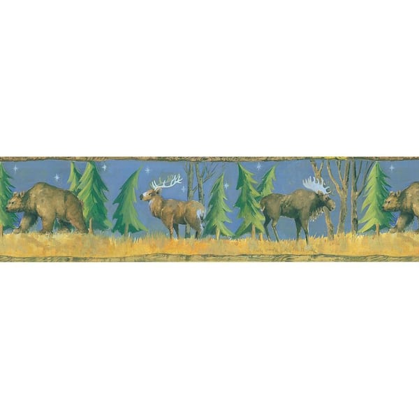 Brewster Multi Color Animals Wallpaper Border Sample
