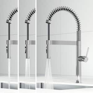 Edison Pro 20 in. Single Handle Pull-Down Sprayer Kitchen Faucet in Chrome