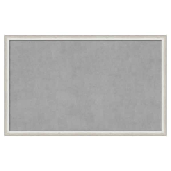 Amanti Art 2-Tone Silver 42 in. x 26 in. Framed Magnetic Board