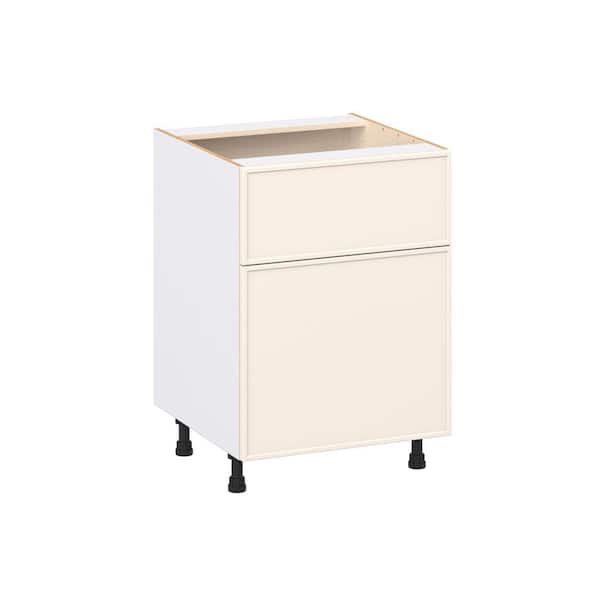 Fairview 24 in. W x 24 in. D x 34.5 in. H Assembled Slim Shaker Base Kitchen Cabinet in Washed Linen with 10 in. Drawer