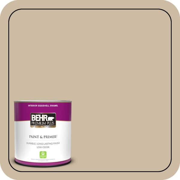 BEHR PREMIUM PLUS 1 qt. #710C-3 Gobi Desert Eggshell Enamel Low Odor Interior Paint & Primer