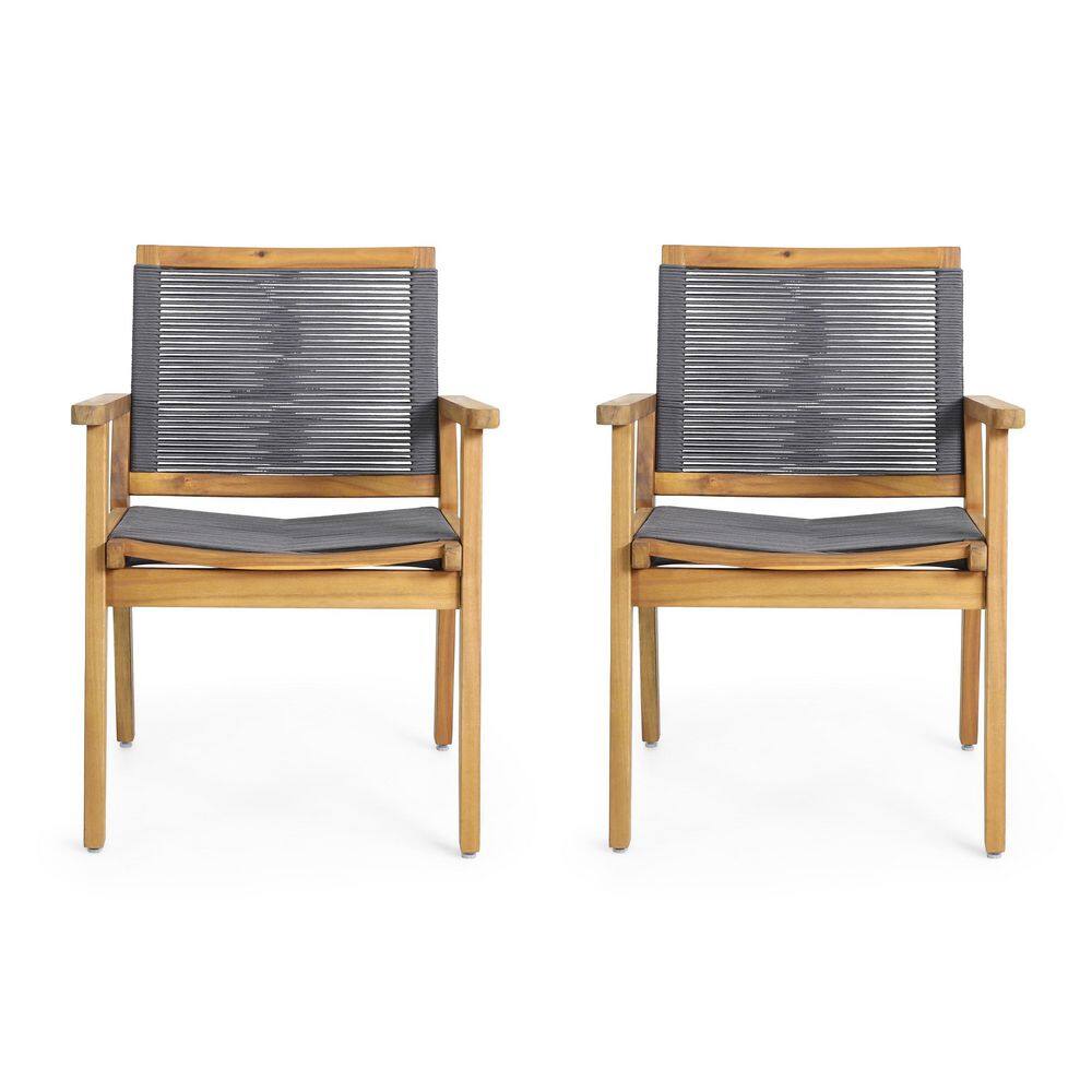 2-Piece Brown Acacia Wood Outdoor Lounge Chair price history on PriceWatchPro