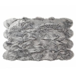 Gray 5 ft. x 7 ft. Faux Fur Luxuriously Soft and Eco Friendly Area Rug