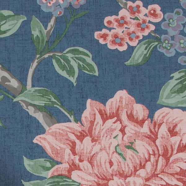 Tapestry Floral Dark Seaspray Unpasted Removable Wallpaper Sample