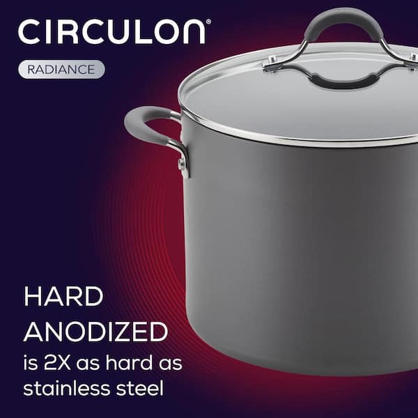 Choice 10 Qt. Standard Weight Aluminum Stock Pot with Cover