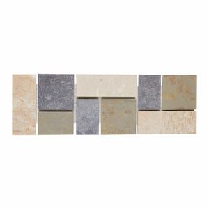 Continental Slate Multi-Colored 4 in. x 12 in. Glazed Porcelain Decorative Accent Tile (3.33 sq. ft./Case)