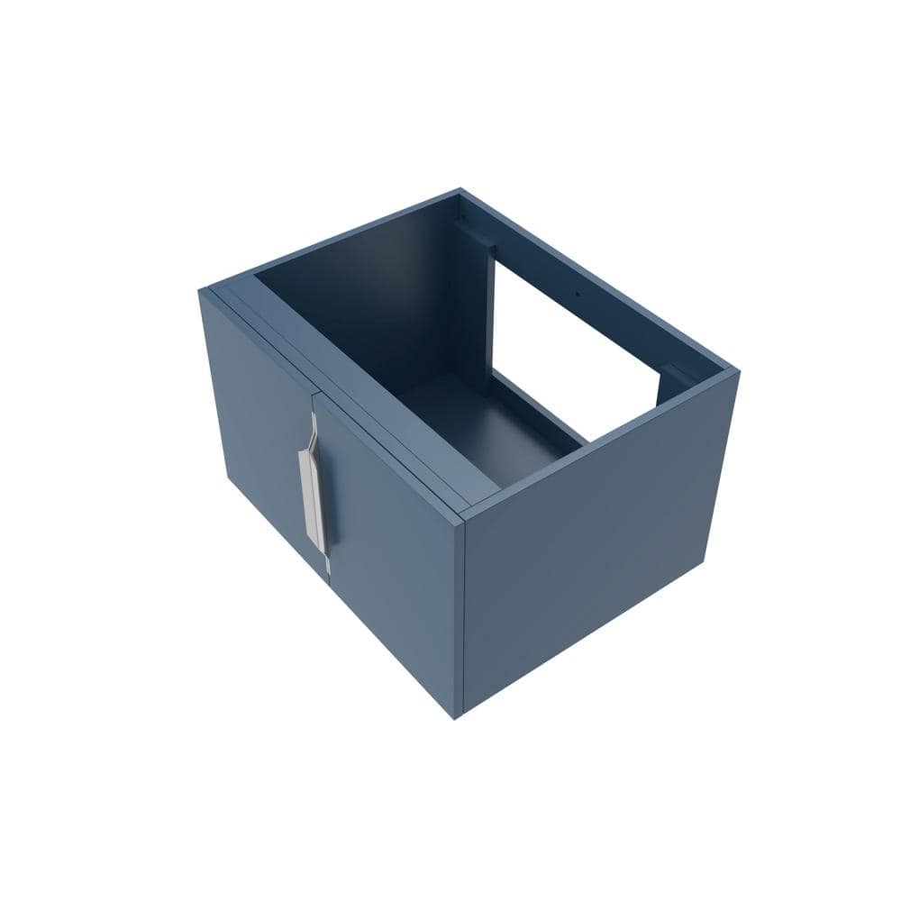 Alpine 23.63 in. W x 18.75 in. D x 14.38 in. H Bath Vanity Cabinet without Top in Matte Blue with Brushed Nickel Trim price history on PriceWatchPro