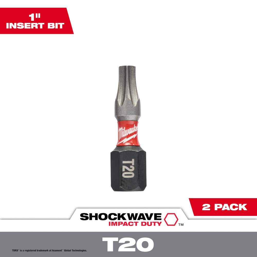 Milwaukee SHOCKWAVE Impact Duty 1 in. T20 Torx Alloy Steel Insert