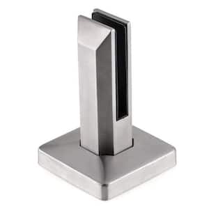 1/2 in. to 9/16 in. (12 mm to 15 mm) Glass 316 Grade Stainless Steel Square Pool Gate Bracket with Drilling