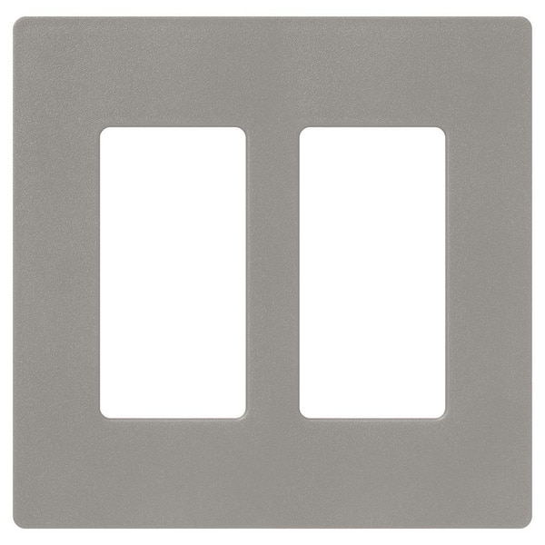 Lutron Claro 2 Gang Wall Plate for Decorator/Rocker Switches, Satin, Cobblestone (SC-2-CS) (1-Pack)