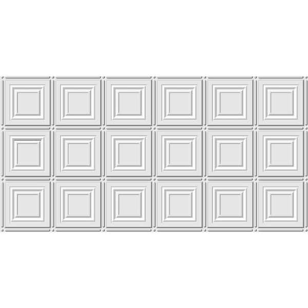 Dimensions 2 ft. x 4 ft. Glue Up Tin Ceiling Tile in Matte White