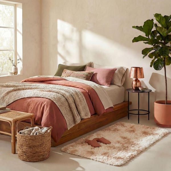 Rainbow Shag 2 ft. x 3 ft. Beige Abstract Solid Area Rug