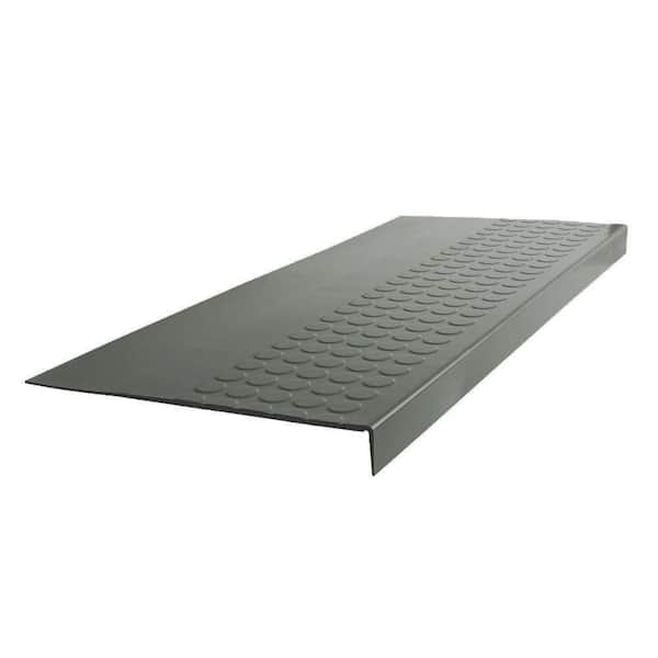 ROPPE Vantage Circular Profile Charcoal 12.06 in. x 48 in. Rubber Square Nose Stair Tread