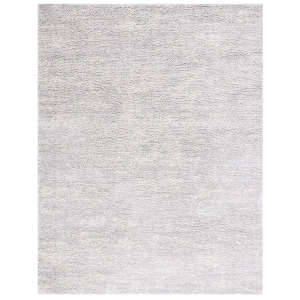 Berber Shag 11 ft. x 15 ft. Gray/Ivory 2-Toned Solid Area Rug