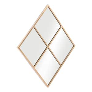 31.3 in. W x 40.6 in. H Steel Gold Decorative Mirror