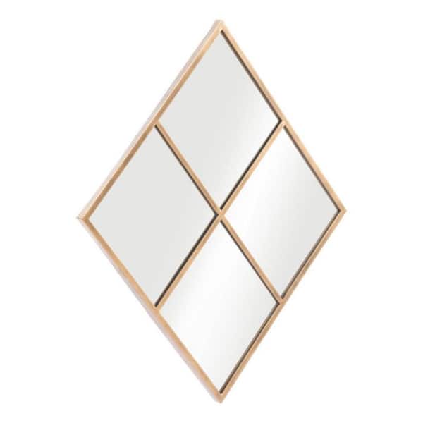 HomeRoots 31.3 in. W x 40.6 in. H Steel Gold Decorative Mirror