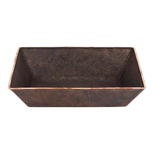 Terra Firma 15 in . Rectangle Bathroom Vessel Sink in Brown Oil Rubbed Bronze Copper