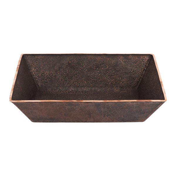 Terra Firma 15 in. Rectangle Bathroom Vessel Sink in Brown Oil Rubbed Bronze Copper