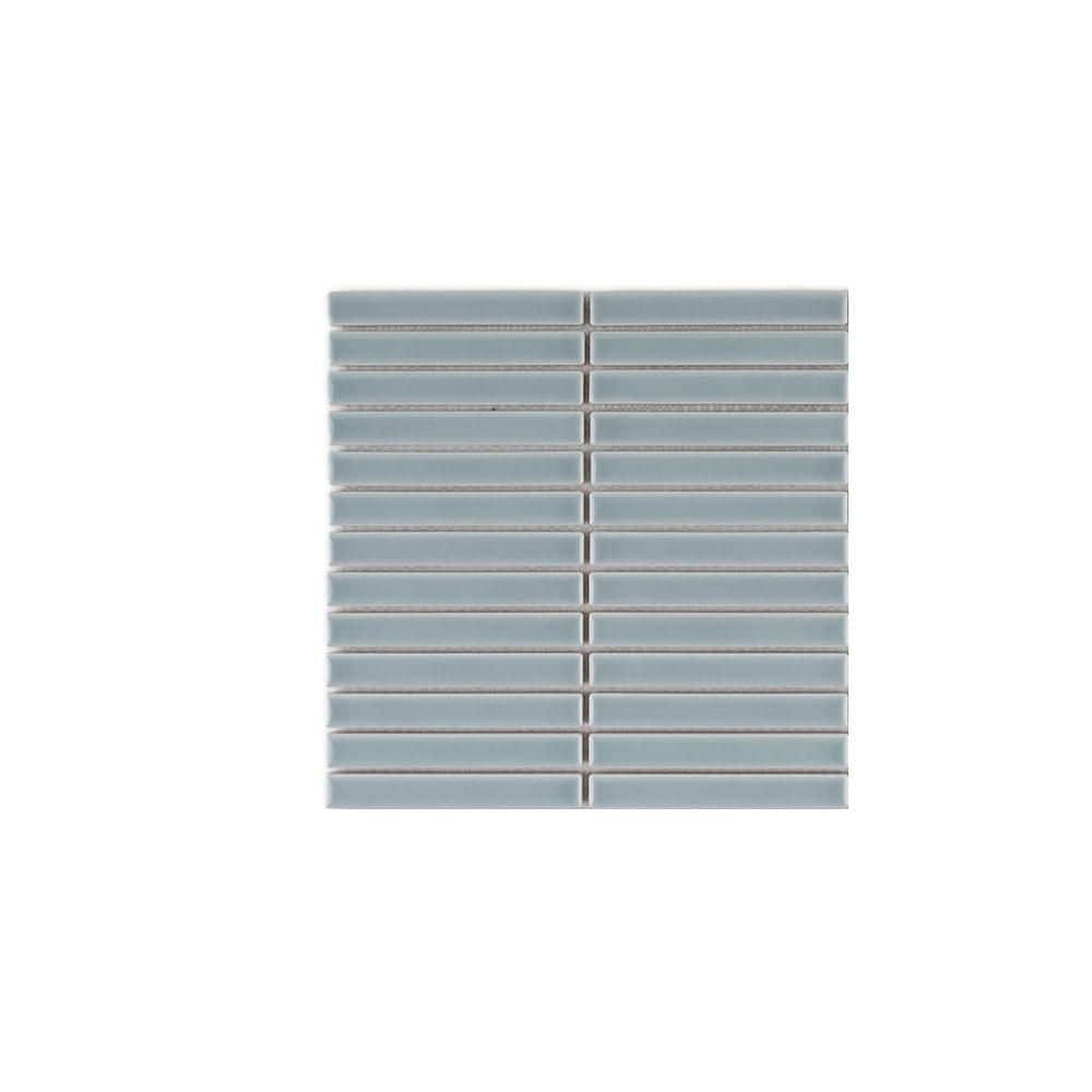 Take Home Sample- Stardew Stack Blue 3.625 in. x 5.25 in. Rectangle Gloss Porcelain Wall/Floor Mosaic Tile Sample price history on PriceWatchPro