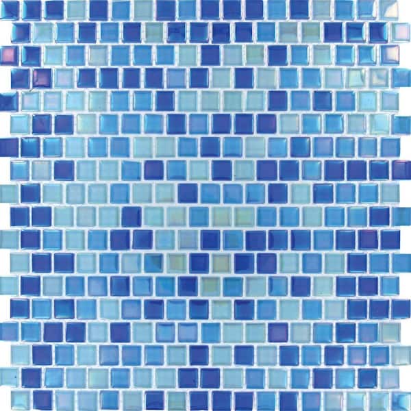 MSI Dark Blue 12 in. x 12 in. x 4mm Glass Mesh-Mounted Mosaic Wall Tile (20 sq. ft. / case)
