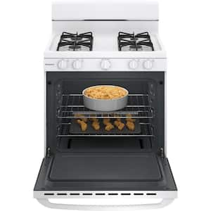 30 in. 4.8 cu. ft. Freestanding Gas Range in White