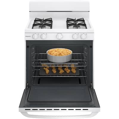 30 in. 4.8 cu. ft. Gas Range Oven in White