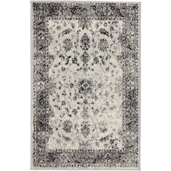 Home Decorators Collection Old Treasures Gray Doormat 3 ft. x 5 ft. Area Rug