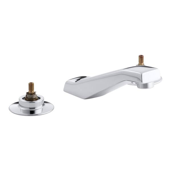 KOHLER Triton 8 in. Widespread 2-Handle Commercial Bathroom Faucet in Polished Chrome (Handles Not Included)