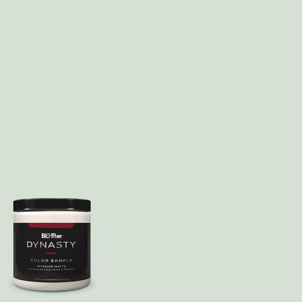 BEHR DYNASTY 8 oz. #S410-1 River Mist Matte Stain-Blocking Interior/Exterior Paint & Primer Sample