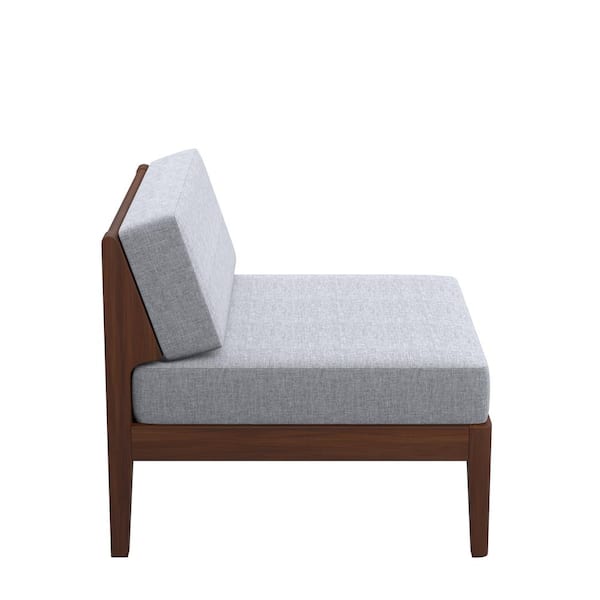 Linon Home Decor Naples Walnut Wood Outdoor Lounge Chair With Grey Cushions Thd02925 The Depot Linon Home Decor Naples Walnut Wood, Walcut Outdoor Furniture
