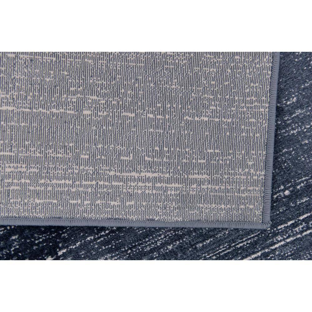 Navy Blue Rectangular Synthetic Easy Care Area Rug 9' x 12'
