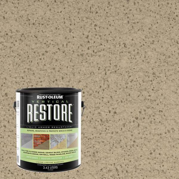 Rust-Oleum Restore 1-gal. Driftwood Vertical Liquid Armor Resurfacer for Walls and Siding