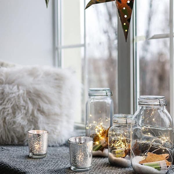 Silver Glass Votive Candle Holders 36-Pack Z085RGBDSK - The Home Depot