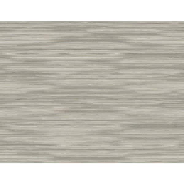 Warner Bondi Grey Grasscloth Texture Wallpaper Sample