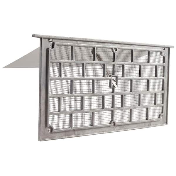 Master Flow Grill Style 16 in. x 8 in. Mill Aluminum Foundation Vent