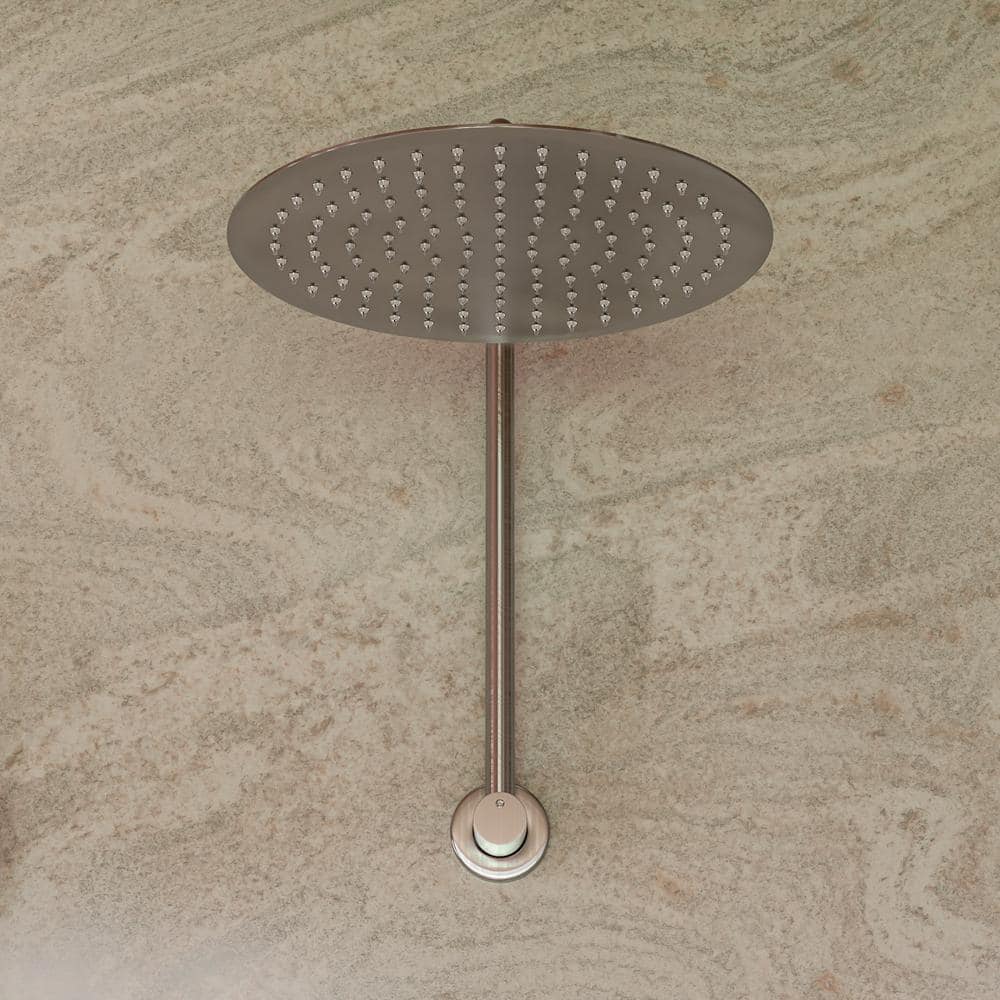 Ultra Thin Round Stainless Steel Rain Shower Head, 12-inch