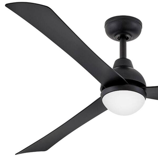 HINKLEY - UNA 56.0 in. Integrated LED Indoor/Outdoor Matte Black Ceiling Fan with Remote Control