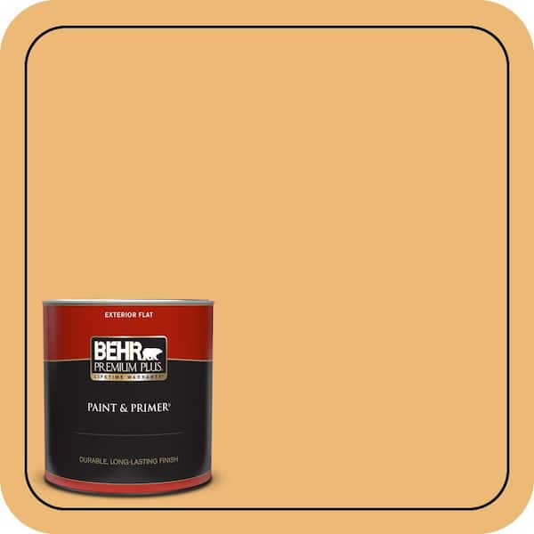 BEHR PREMIUM PLUS 1 qt. #BIC-29 Kernel Flat Exterior Paint & Primer
