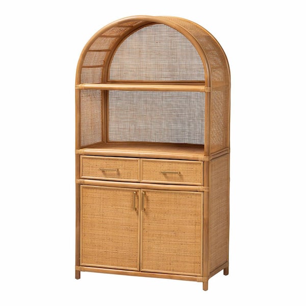 Mairen Light Honey 59.8 in. H Storage Cabinet