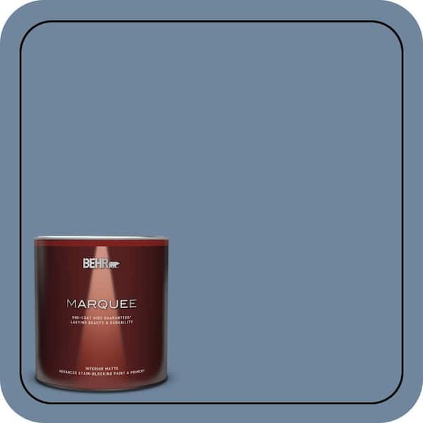 BEHR MARQUEE 1 qt. #S520-5 Thundercloud One-Coat Hide Matte Interior Paint & Primer
