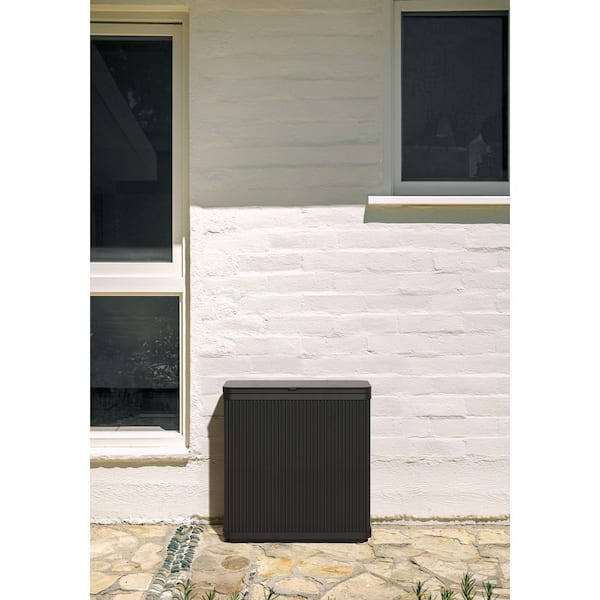 Veradek Tambour Series 11.75 in. W x 25 in. L x 26.5 in. H Black