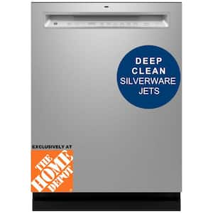 24 in. Fingerprint Resistant Stainless Steel Front Control Built-In Tall Tub Dishwasher w/ 3rd Rack, Bottle Jets, 45 dBA