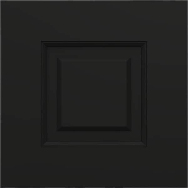 12 in. W x 12 in. H EnduraCore Composite Raised Panel Shutters Sample, Black