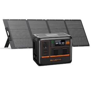 600W Continuous/1200W Peak Output Power Station AC60P Push Button Start LiFePO4 Battery Generator + 200W Solar Panel