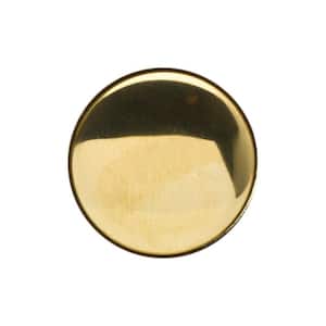 1.5 in. x 1.5 in. ABS Pop-Up Drain Threaded Stopper Cap Polished Brass