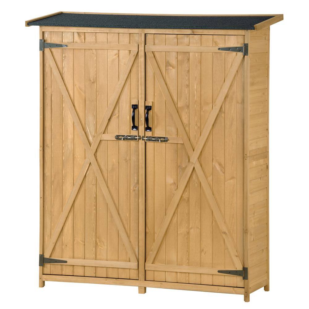 Modern 54 in. W x 35 in. D x 47 in. H Plastic (HDPE) Outdoor Storage Cabinet (Shelves Not Included)